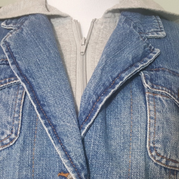 Personal identity denim jacket with inset hood - Picture 3 of 8